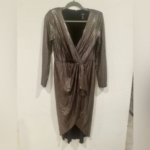 Aidan Mattox Brown Shimmer Cocktail Dress